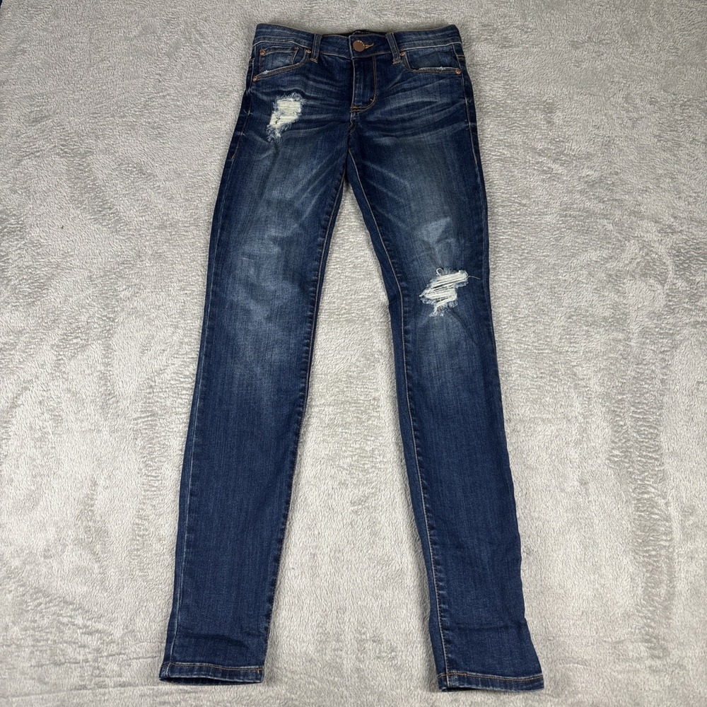 STS Blue Crop Piper Skinny Distressed Stretch Denim‎ Jeans Pants Women's Size 25